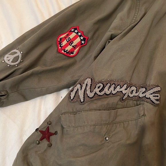 Patched jacket green - Picture 4 of 13